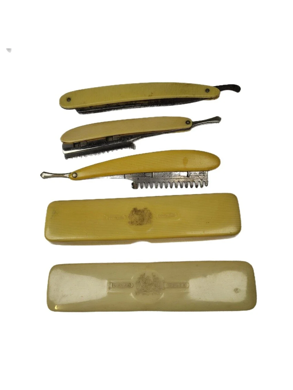 Vintage Durham Duplex Straight Razors with Original Cases